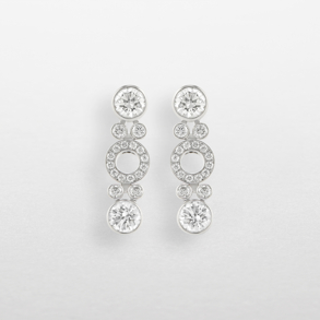 orecchini in oro bianco e diamanti