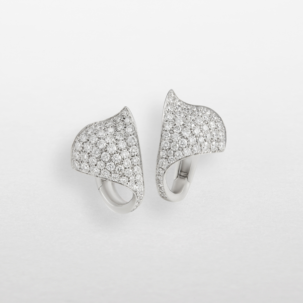 orecchini in oro bianco e diamanti
