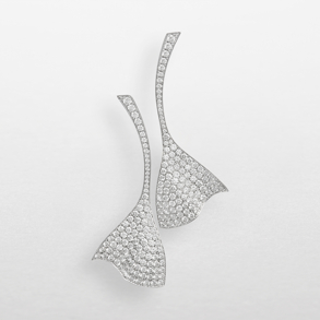 orecchini in oro bianco e diamanti