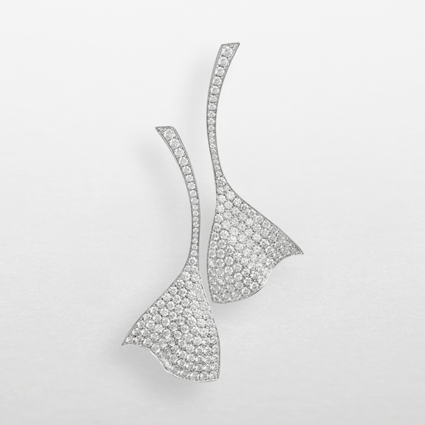 orecchini in oro bianco e diamanti