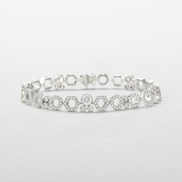 bracciale in oro bianco e diamanti