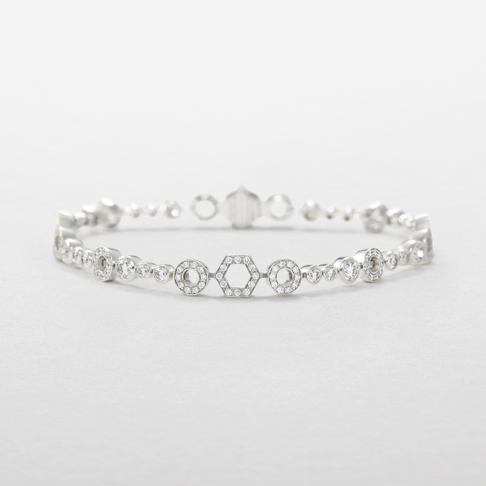 bracciale in oro bianco e diamanti