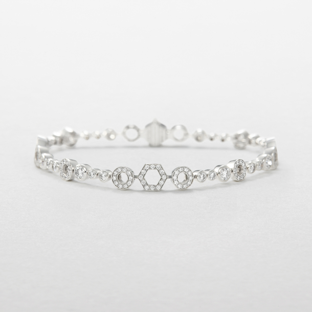 bracciale in oro bianco e diamanti