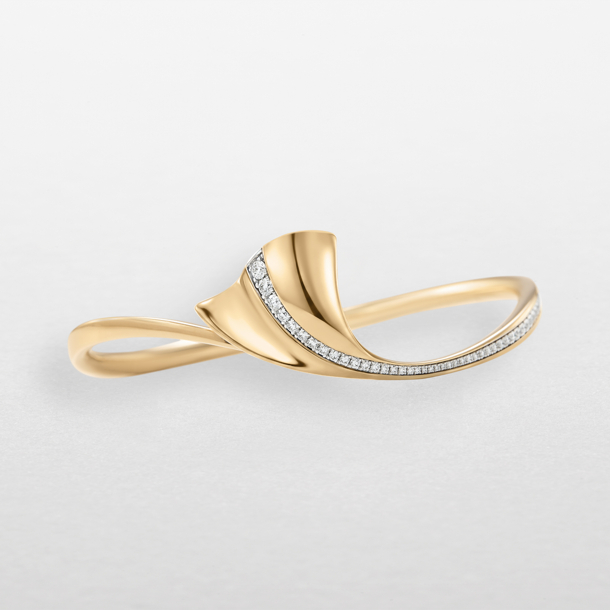 bracciale in oro rosa, bianco e diamanti