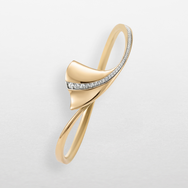 bracciale in oro rosa, bianco e diamanti