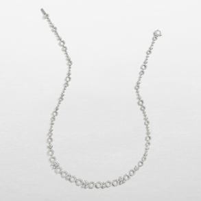 girocollo in oro bianco e diamanti