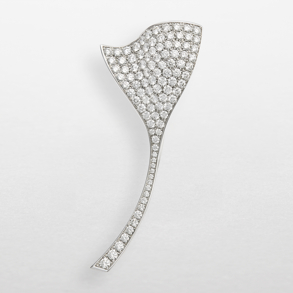 spilla in oro bianco e diamanti