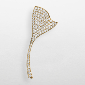spilla in oro rosa e diamanti