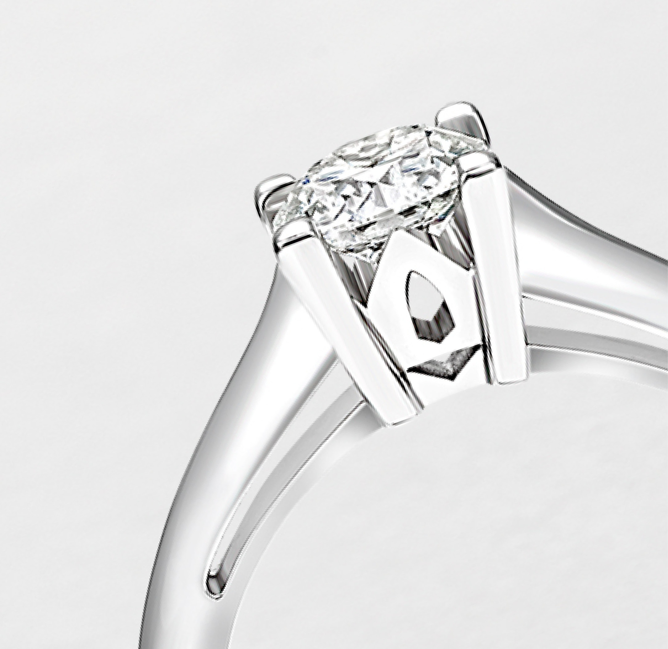 Sigilla il tuo amore con l'anello di fidanzamento in oro bianco e diamante solitario. Scegli la gioielleria Giorgio Visconti